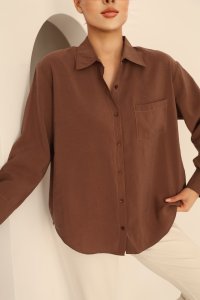 Acı Kahve Modal Kadın Gömlek